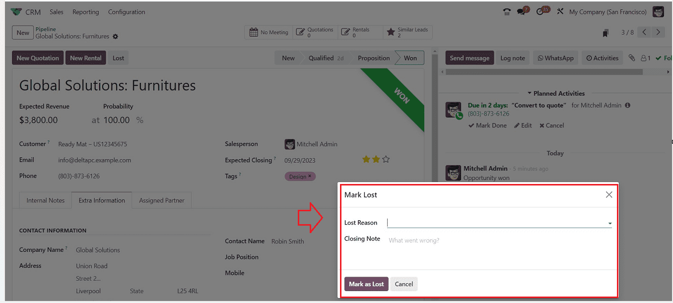 Chức năng điều chỉnh vị trí cửa sổ pop-up trong Odoo 17